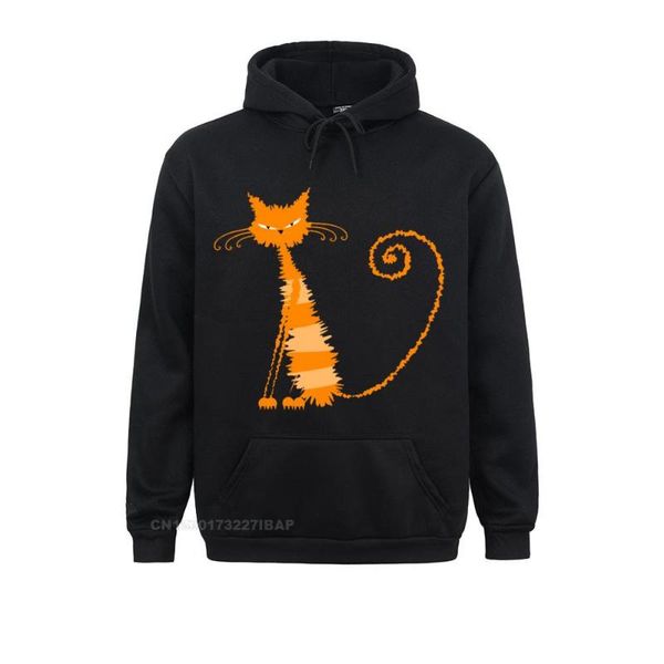 

men's hoodies & sweatshirts wet orange cat kitten kitty cool funny humorous hoodie men vintage clothes high quality, Black