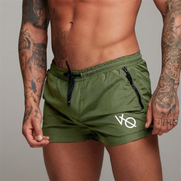 

sports shorts men quick-drying breathable training fitness pants running gym mens three-quarter summer male 220425