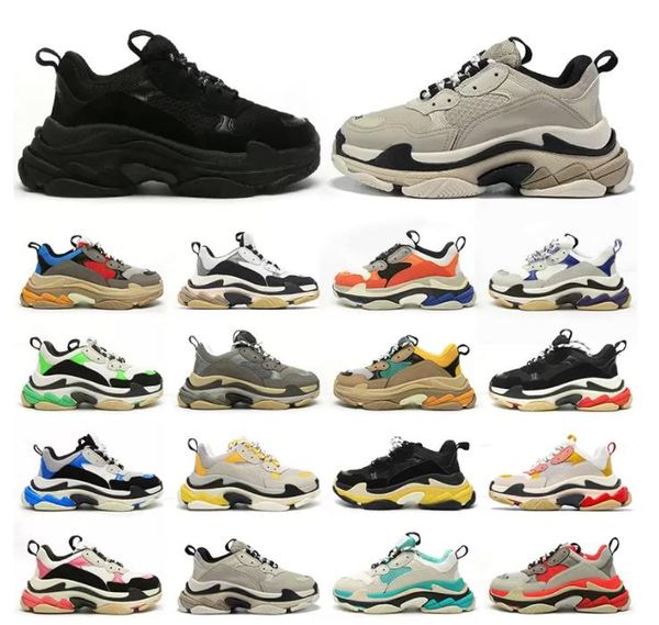 

2022 casual shoes for men women dad shoes triple s clear sole trainers sneaker black silver crystal bottom mens womens superior quality