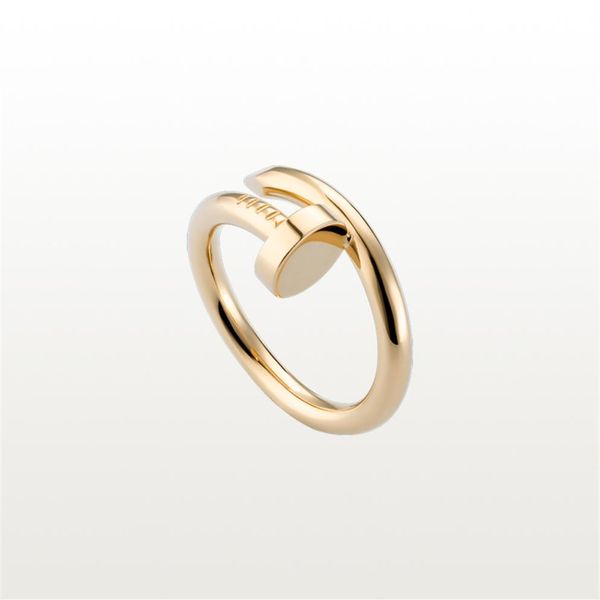 

nail ring luxury designer jewelry band rings for women titanium steel alloy gold-plated 2022 fashion accessories never fade not al306t, Silver