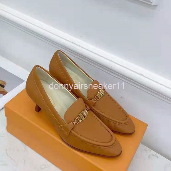 

dress shoes spring leather horse rank buckle lefu shoes high heels single casual comfortable women's small, Black