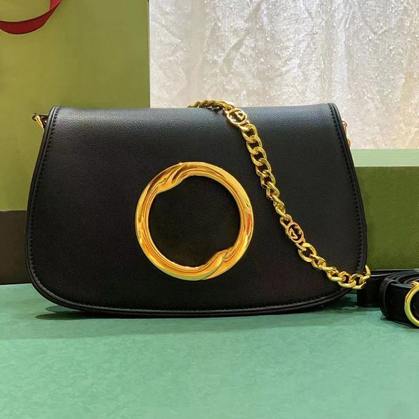 

7A Blondie shoulder bag real leather crossbody strap leather trim Cotton linen lining Round Interlocking designer luxury bagsCrossbody Chain Flap, Brown suede 28cm with chain