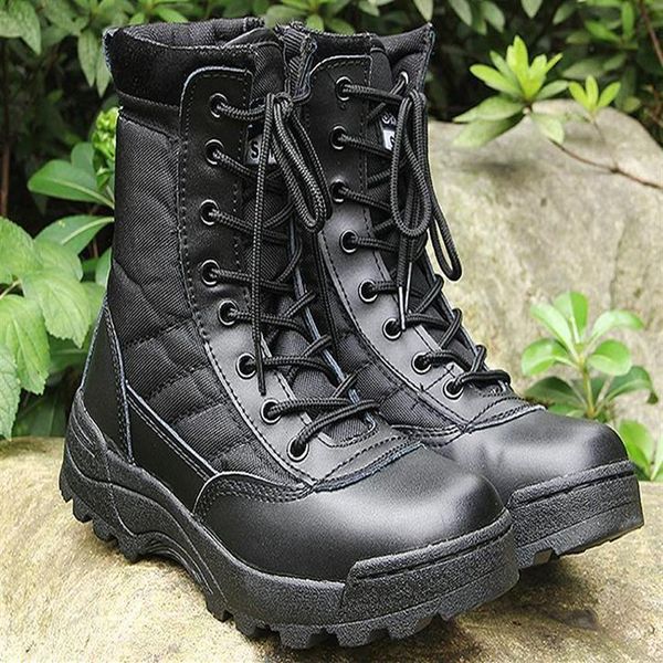 

2017 men army boots mens military desert swat combat spring autumn breathable ankle boots men botas 544, Black