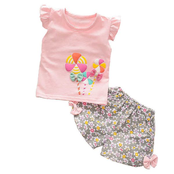 

baby girls clothing set child t-shirt sleeveless vest floral short pant 2pcs suit toddler tracksuit kids girl clothes a288, White
