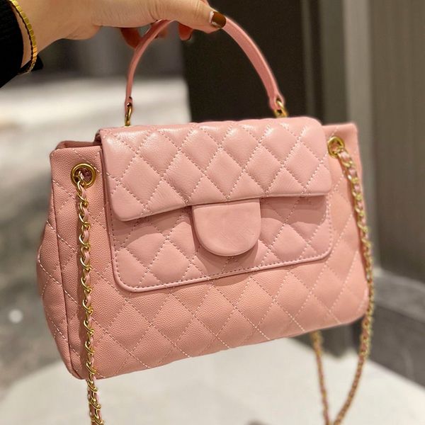 

mini flap designer bags solid color cowhide crossbody bags classic handbags gold-tone metal chains timeless diamond quilting luxury, Red;black
