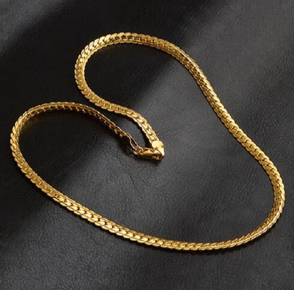 

14k gold plated men's chains women's 5mm necklace polished snake cha, Silver