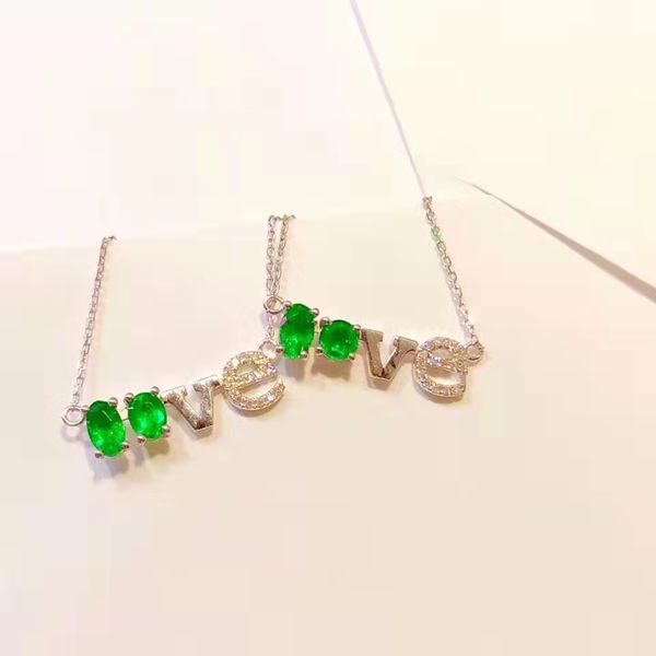 

pendant necklaces 18k gold diamond set emerald necklace, Silver