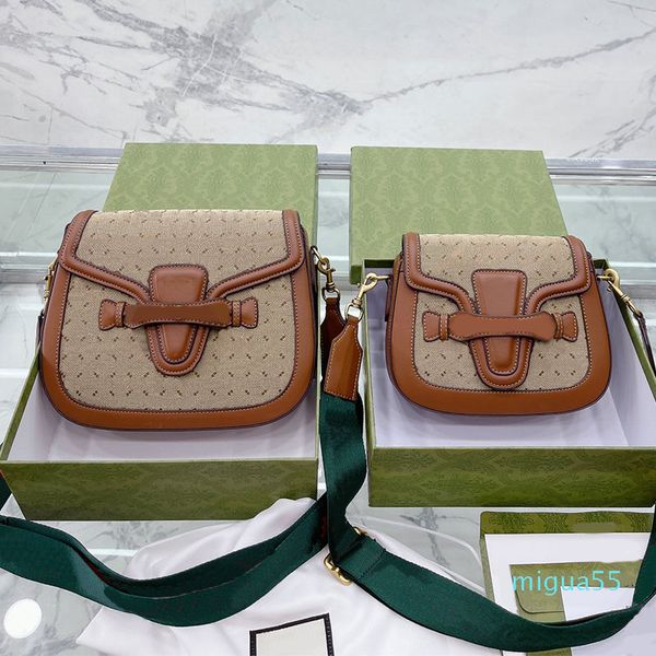 

saddle handbags purse women crossbody bag canvas leather shoulder bags red green ribbon fashion letters flap walle