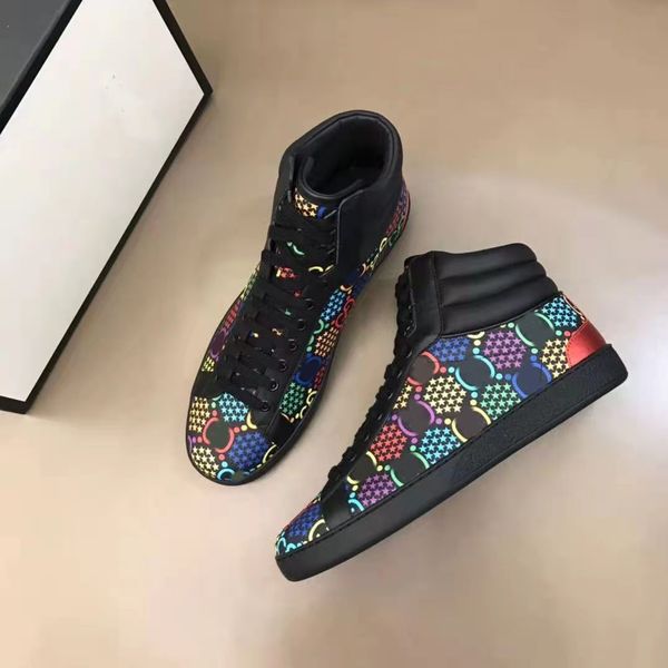 

40% discount ace bee casual shoes for men women new italy brand fashion luxury high rs breathable leather dress sneaker fast delivery, Black