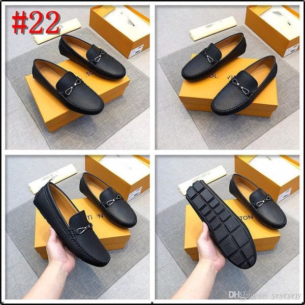 

aa handmade genuine leather mens shoes casual luxury brand flats men designer loafers moccasins breathable slip on male driving penny shoes, Black
