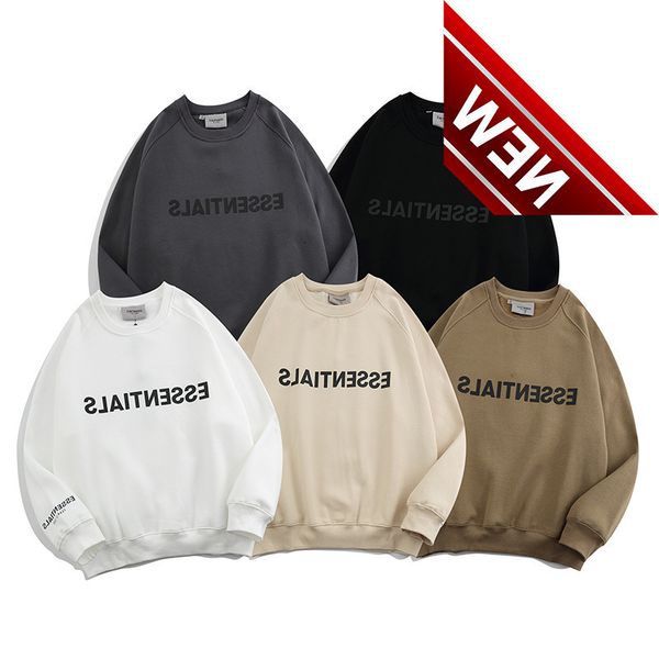 

new silicone lettered men's and women's thin velvet round neck sweater, White;black