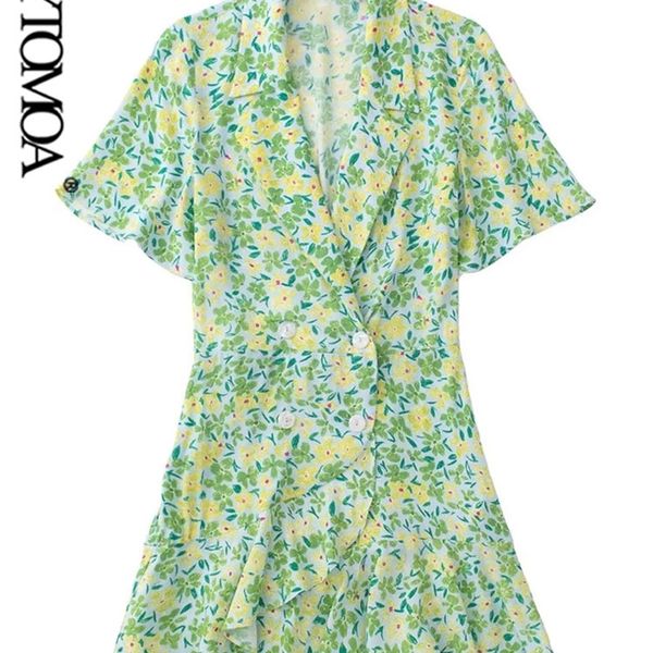 

women fashion floral print ruffled playsuits vintage short sleeve front buttons female jumpsuits mujer 220526, Black;gray