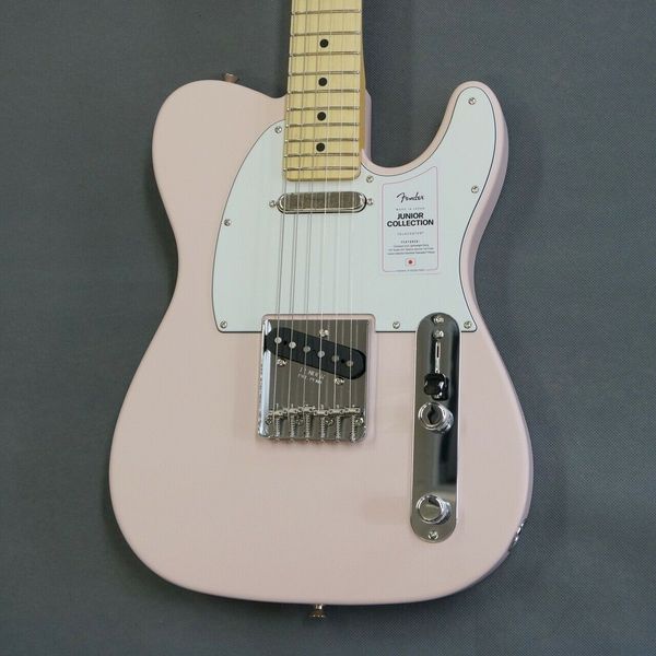 

made in japan junior collection tele- satin shell pink -electric guitar