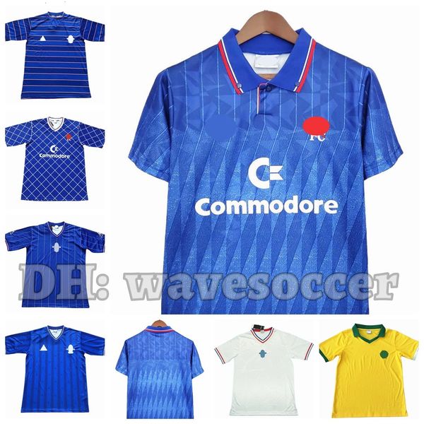 

80 81 82 83 85 87 89 91 soccer jerseys retro maillot classic vintage camisetas football shirts uniforms men zzchel home away seass zola gull, Black;yellow