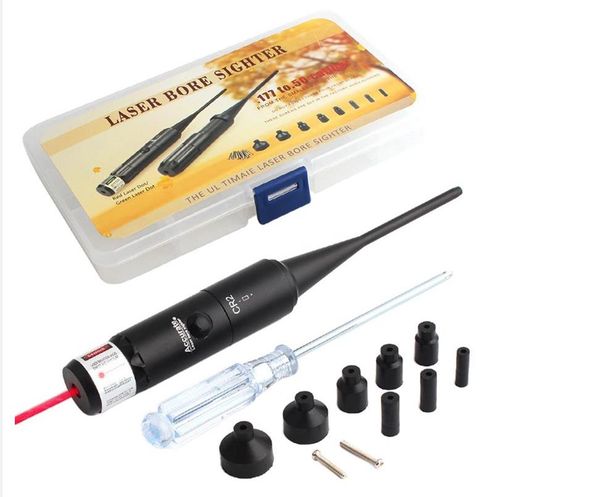 

bore sight kit for 177 to .50 caliber rifle red green dot laser bore sighter collimator with on off switch.cx
