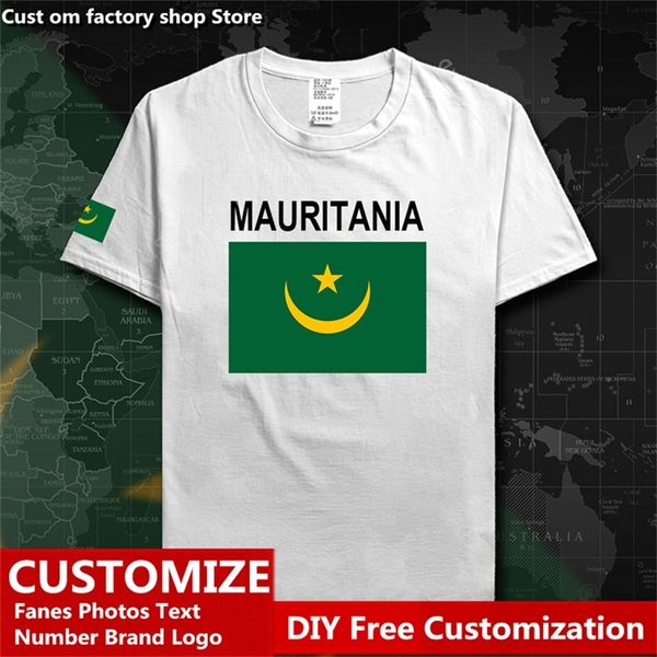 Мавритания кантри -футболка на заказ фанатов майки DEY название номера High Street Fashion Love Casual Trub 220614