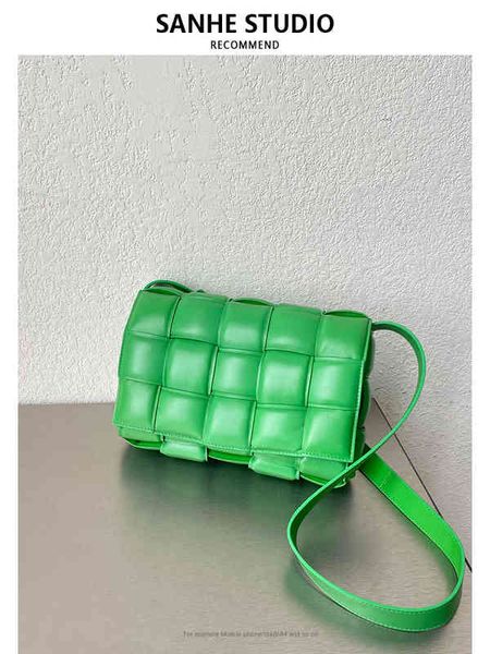 

bottegas bag handbags designer green cassette cowhide woven pillow single shoulder messenger small square female tofu postman venetas leathe