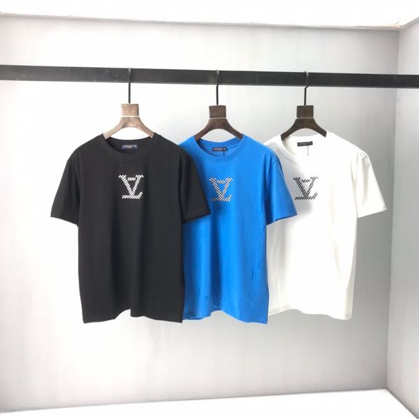

2022ss spring and summer new high grade cotton printing short sleeve round neck panel t-shirt size: -l-xl-xxl-xxxl color: black white 617, White;black