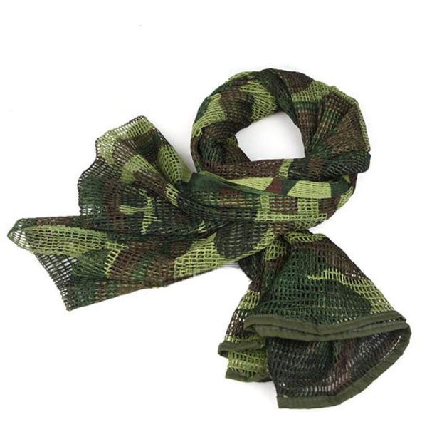 

military camouflage tactical mesh breathbale head scarf sniper face veil scarves for airsoft hunting cycling neckerchief, Blue;gray