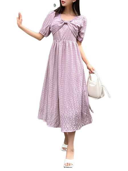 

dazy ruched sweetheart neck puff sleeve dress i1sw#, Black;gray