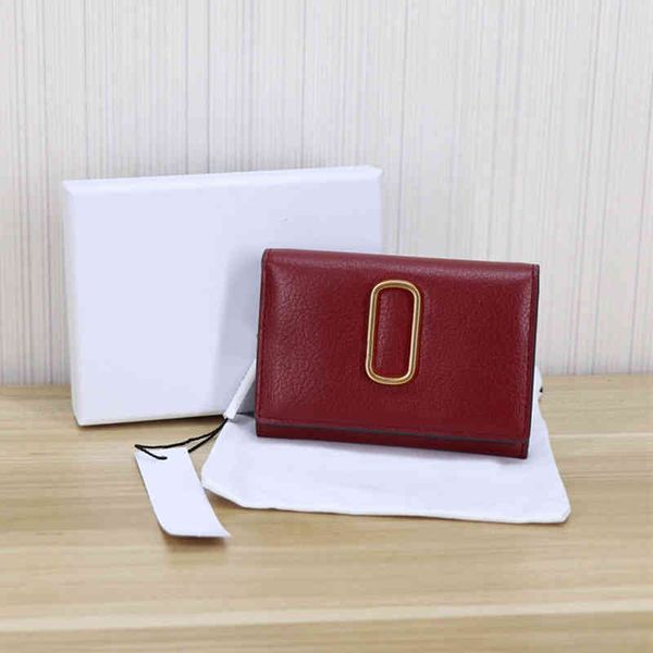 

m brand wallet magnetic buckle zipper purse cowhide detachable wrist handbag change wallet women 220721