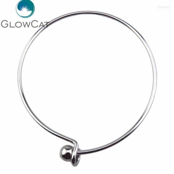 Bangle 21586 Детская девочка Женская запястья DIY Ювелирные изделия Расширяемые проволочные браслет из нержавеющей стали толщиной 1,5 мм диаметром 2 '' 2,2''1 inte22