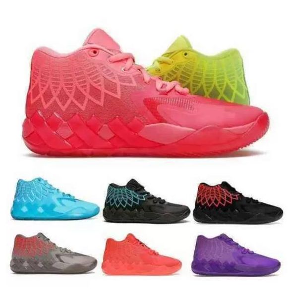 

mb.01 men's basketball shoes luxurys casual buzz queen city rock ridge black red blast running rick sneakers outdoor sports mid trainer