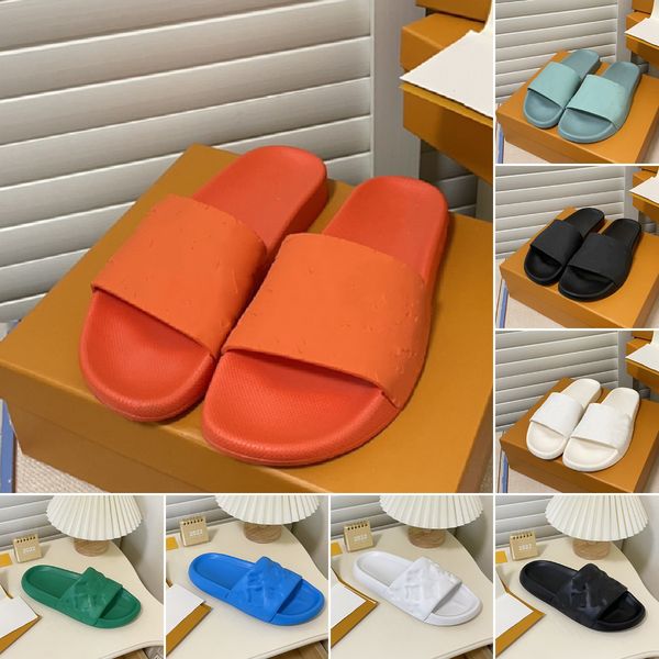 

designers l fashion slippers men & woman size 35-45 thick sole flat slides tpu intergrated pillow comfort luxury sandals lovers shoes outdoo, Black