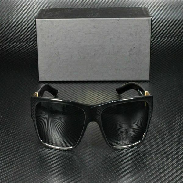 

2022 polit luxury 4296 black grey lens men's square sunglasses 59mm for men designer sunglasses vintage metal spo293g, White;black