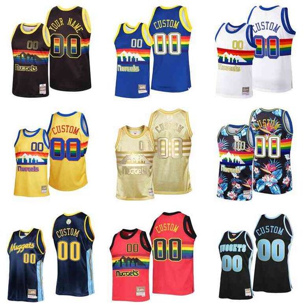 

custom stitched basketball jersey anthony #15 murray #27 any name number mitchell & ness hardwoods classics retro jerseys men women youth, Black