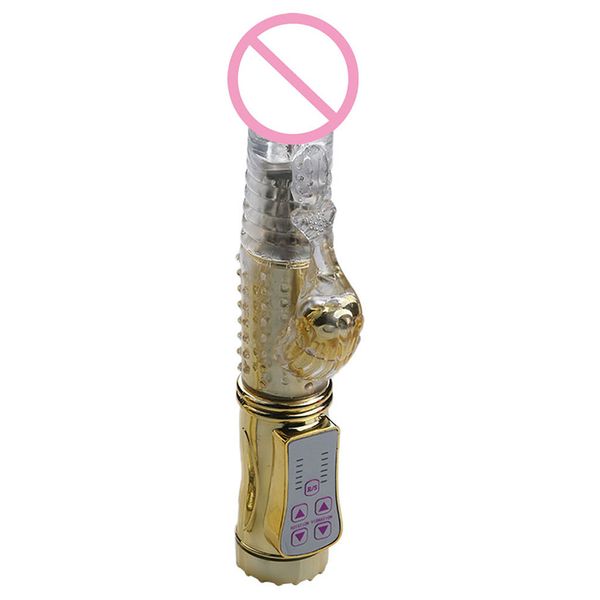 

20rf dual motor vibrating massage powerful women telescopic rotating massager toy