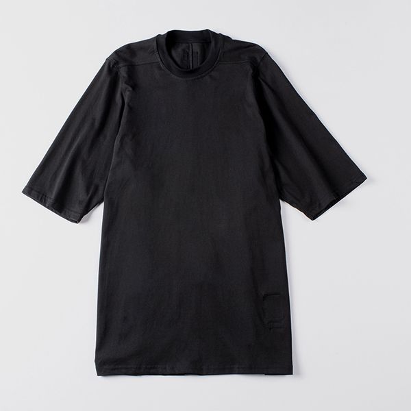 

rick original solid tee men summer oversized tees owens oversize cotton t-shirt men hiphop streetwear men shirts, White;black