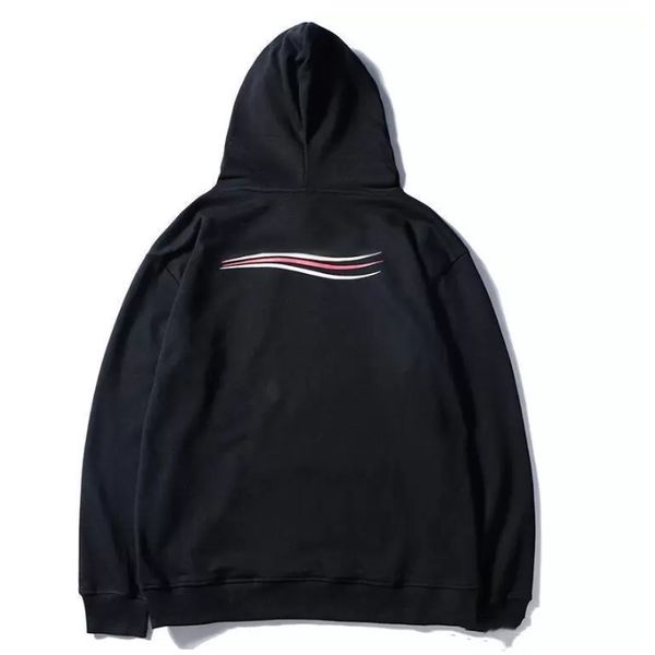 

hooded sweatshirts mens women hoodies pullover sweatshirts hip hop letter labels embroidered, Black
