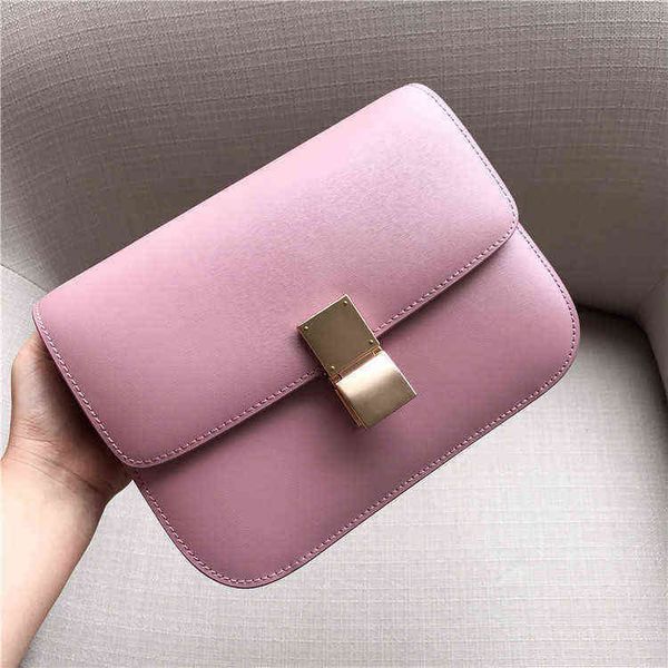 

classic pink crossbody for women luxury bags 2021 fashion shoulder handbag purses lady genuine leather shoulder bag g220422