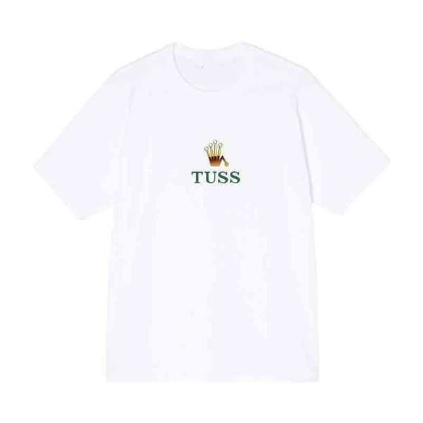 

european and american fashion brand new dice graffiti clown crown men and women lovers sames t-shirt pure cotton short, White;black