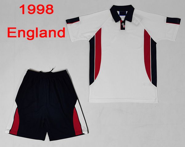 

men kids soccer jerseys retro 1998 england training tracksuit kits football shirt shorts, Gray