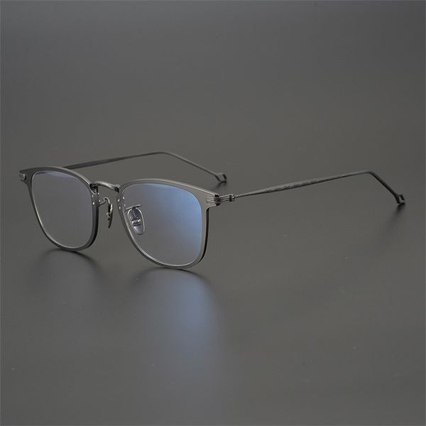

80% off stores online limited handmade full frame ultra light pure titanium anti blue light men's fashion with degree myopia glasses fr, White;black