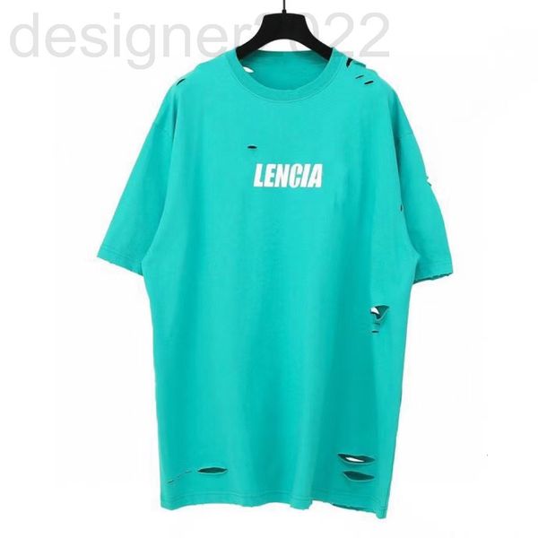 

women's t-shirt designer b house ceiling version large print short sleeves on the chest can be solid or blue rvxt, White