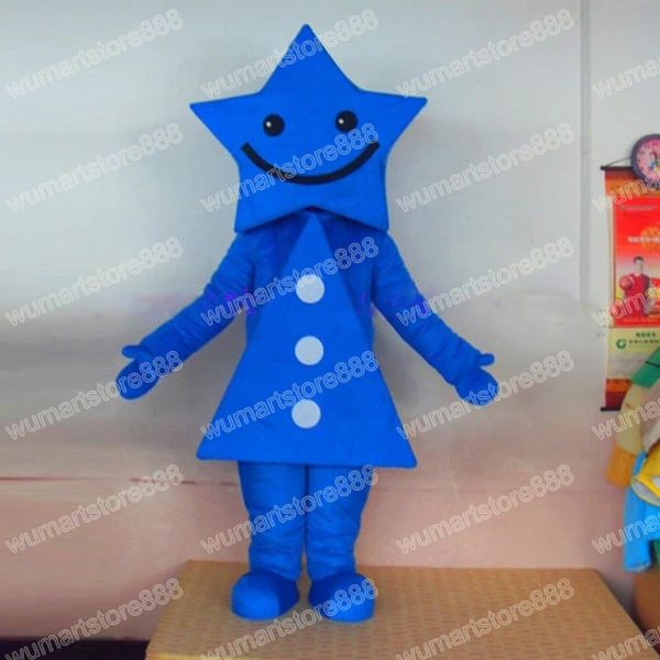 Костюм талисмана Halloween Blue Star Topeman Top Qualition Рождественский причудливый платье для вечеринки мультфильм костюм каранавал унисекс взрослые наряд