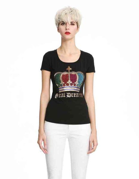 

women's t-shirt genuine mesh sequins heavy industry embroidery thin t-shirt, White