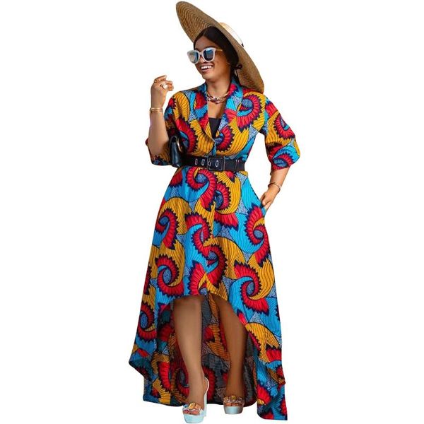 

ethnic clothing no belt plus size african dress for women fashion dashiki print ruffles vestidos arrival robe elegant party, Red