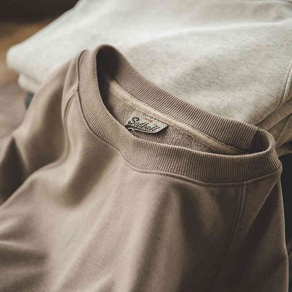 

men's hoodies & sweatshirts madden tooling washing terry cloth round neck sweater with bottom shirt t-shirt folded over pullover men&#0, Black