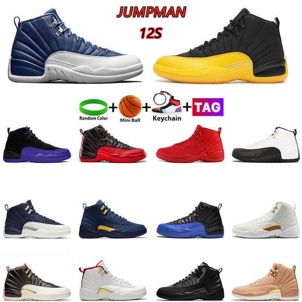 

2022 arctic punch pink jumpman 12s men basketball shoes utility grind university gold cool grey bred legend blue bright citrus michigan, Black