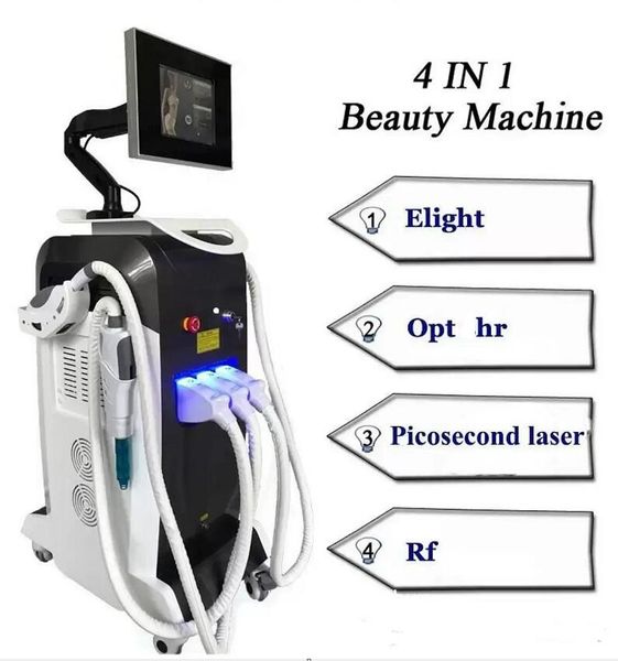 

powerful pico q switch nd yag laser 755 fast hair removal opt ipl tattoo remover radio frequency skin lifting machines 3 handles beauty mach, Black