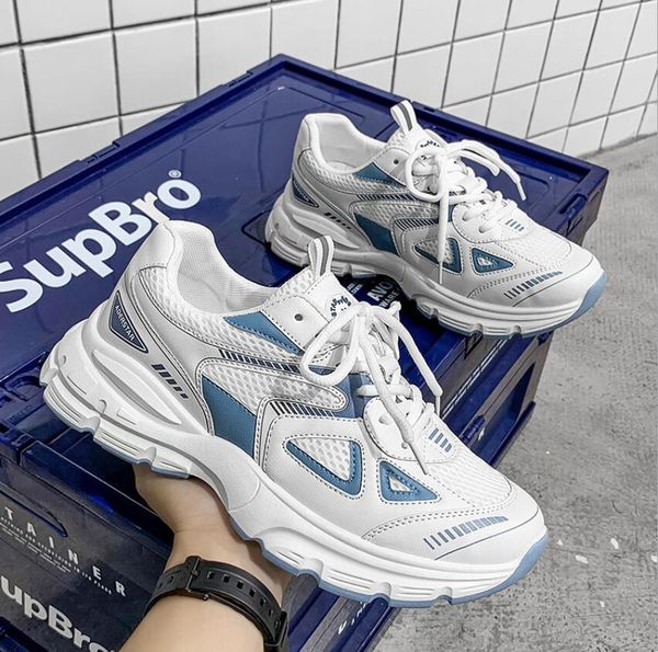 

2022 men running sneakers quality lace-up walking shoes fashion slip resistant men jogging footwear shoes