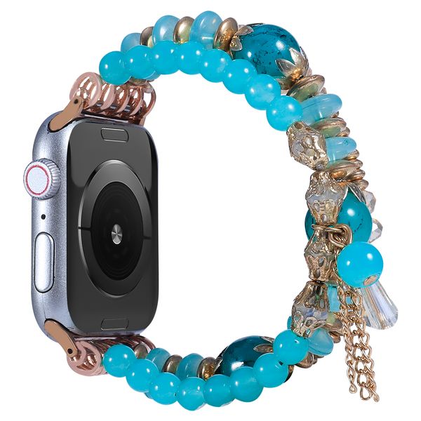 Cinturino con cinturino colorato con perline in nappa per Apple Watch Series 7 6 5 4 41mm 45mm 42mm 40mm 38mm Bracciale