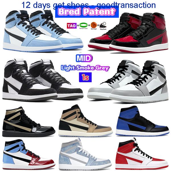 

with original box 3 days ship high royal patent bred 1s 1 basketball shoes university blue bordeaux dark mocha pollen light smoke grey twist
