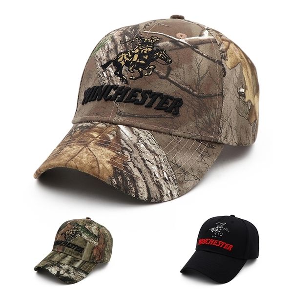 Tactical Winchester Shooting Sports Berretto da baseball CAMO Cappellini da pesca Uomo Caccia all'aperto Cappello da giungla Escursionismo Casquette Cappelli 220527