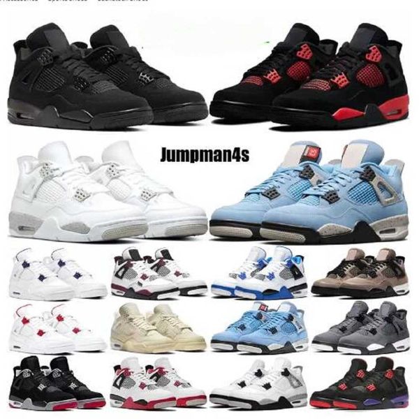 

mens jumpman 4s 1s sneaker basketball shoes 1 4 red thunder university blue black cat sail cement 1s hyper royal men women outdoor trainers
