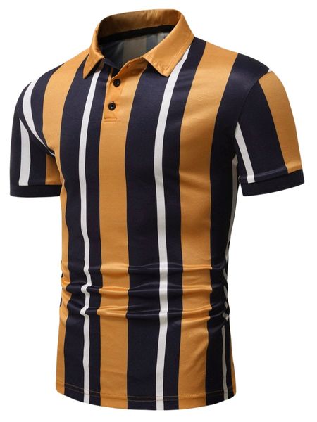 

men striped colorblock polo shirt z1mv#, White;black